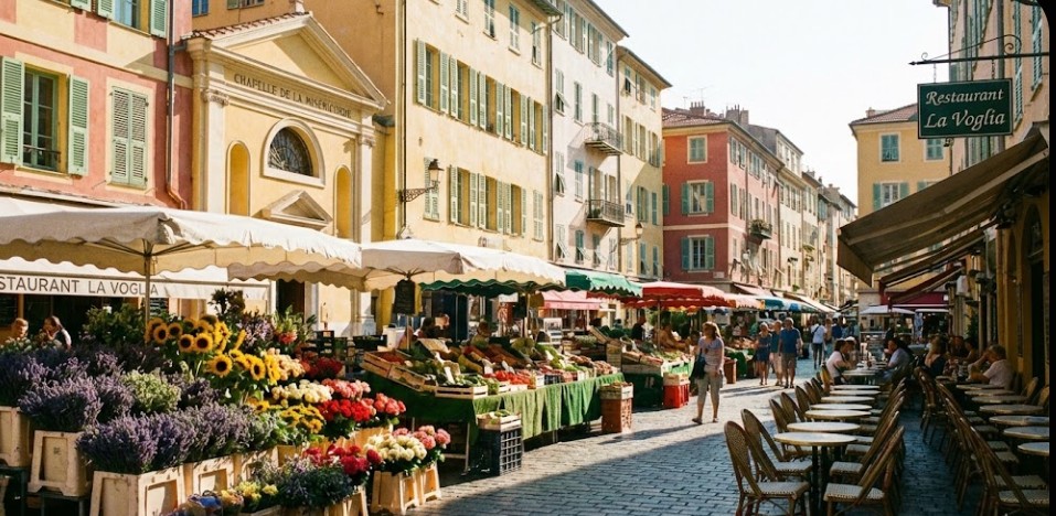 Que faire à Nice : cours saleya Nice côte d'azur