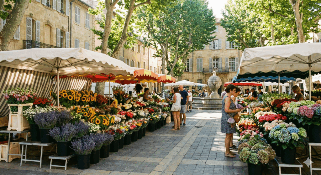 marché aux fleurs Aix